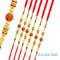 2CT Rakhi for Brother Rudraksha Rakhi Raksha Bandha Gift for your Brother Traditional Handmade Rudraksh Beads Rakhi Bracelet for Brother, Sister Bhabhi